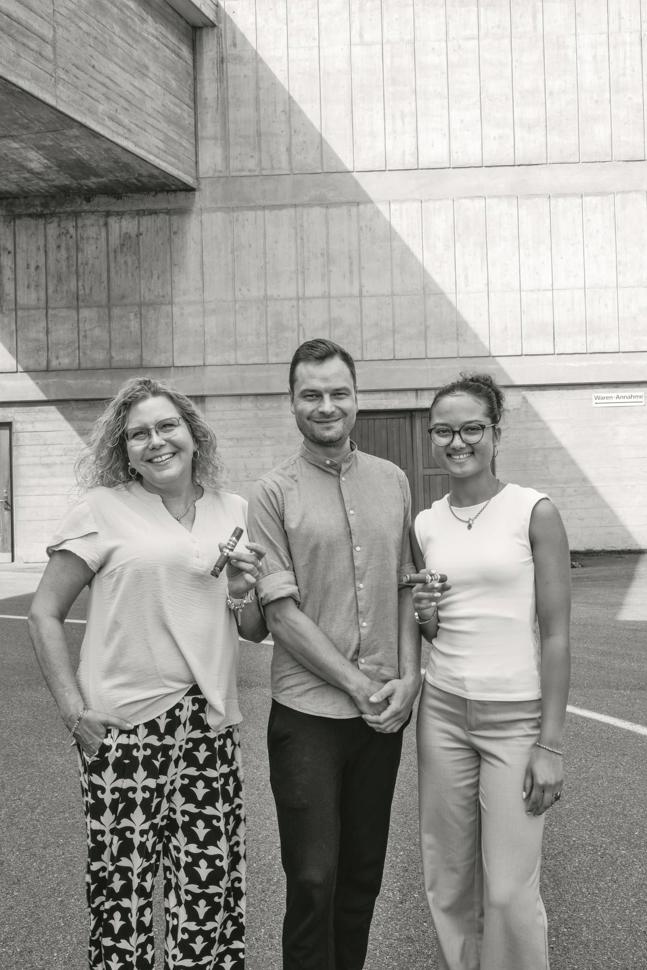 Die Schöpfer des neuen General José de San Martín: Désirée Leers, Paul Brogel und Karin Weyel.