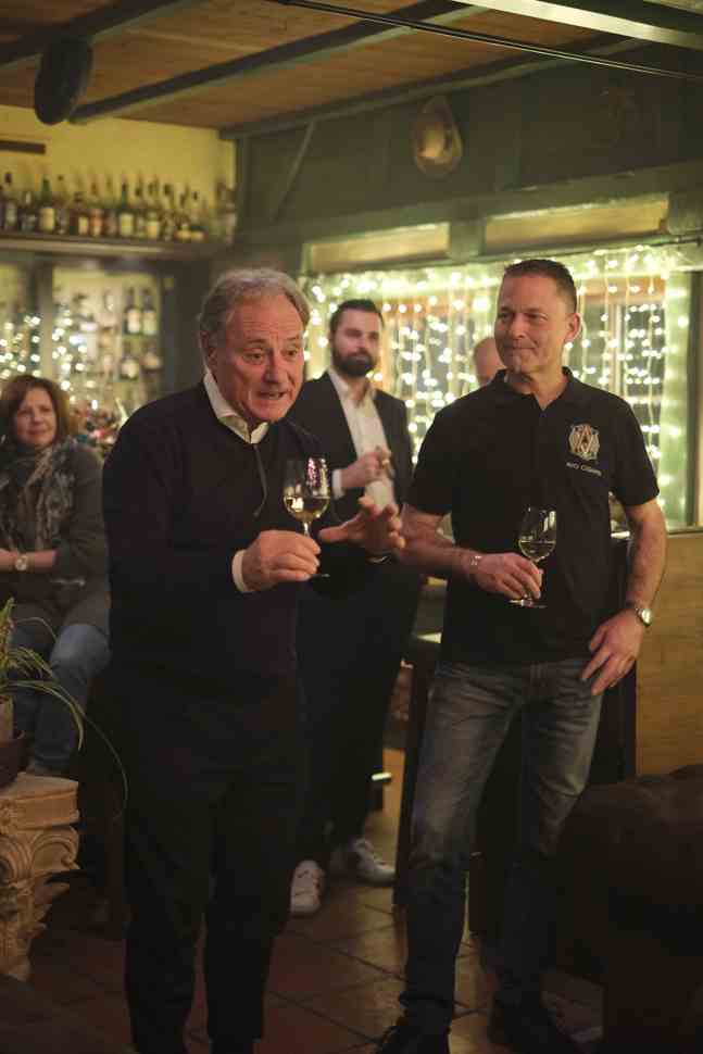 Winzer Andrea Cecchi und Gastgeber Stefan Bütikofer