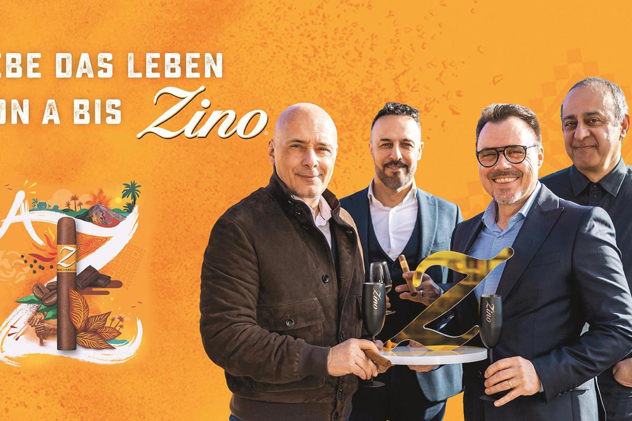 V.l.n.r.: Alexis Aazam Zanganeh (Cigarpassion), David Roux und Enrico Gunde (Oettinger Davidoff) sowie Patrick Taleghani (Cigarpassion)
